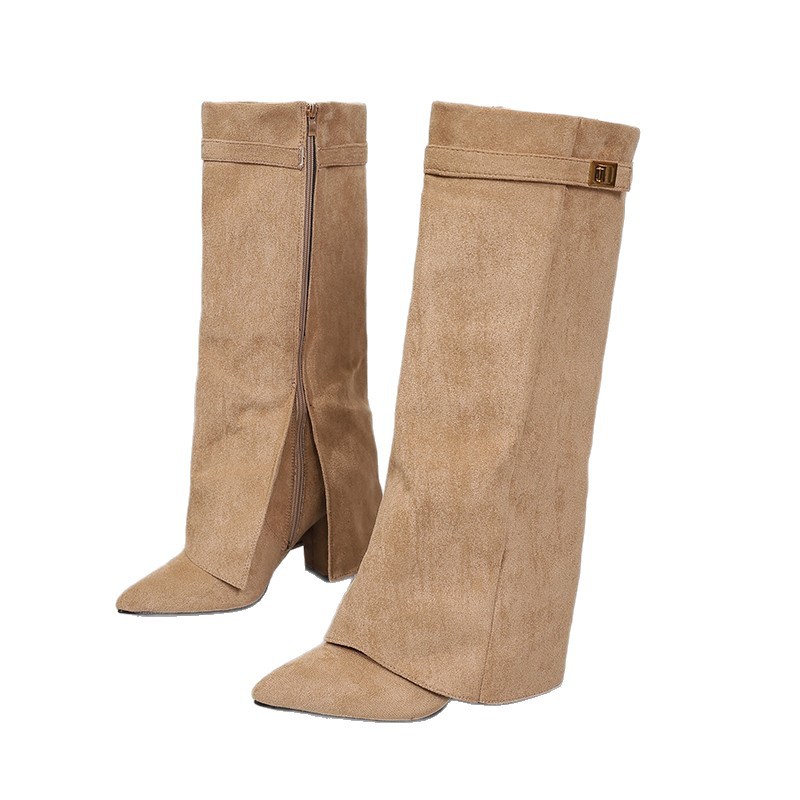 Fashion boots 2026 New Pointed Toe High Heel Fashion Boots for Women, European Style Side Zipper Plus Size Trouser Boots Size 35-41 - view 8