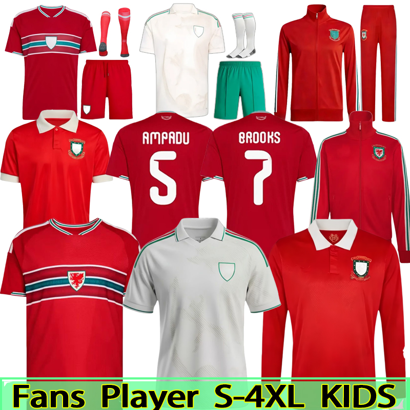 2026 Wales soccer jerseys kit de foot football 2025 25 26 home AWAY third Football shirt men kids Kit camisetas de futbol tops 3XL