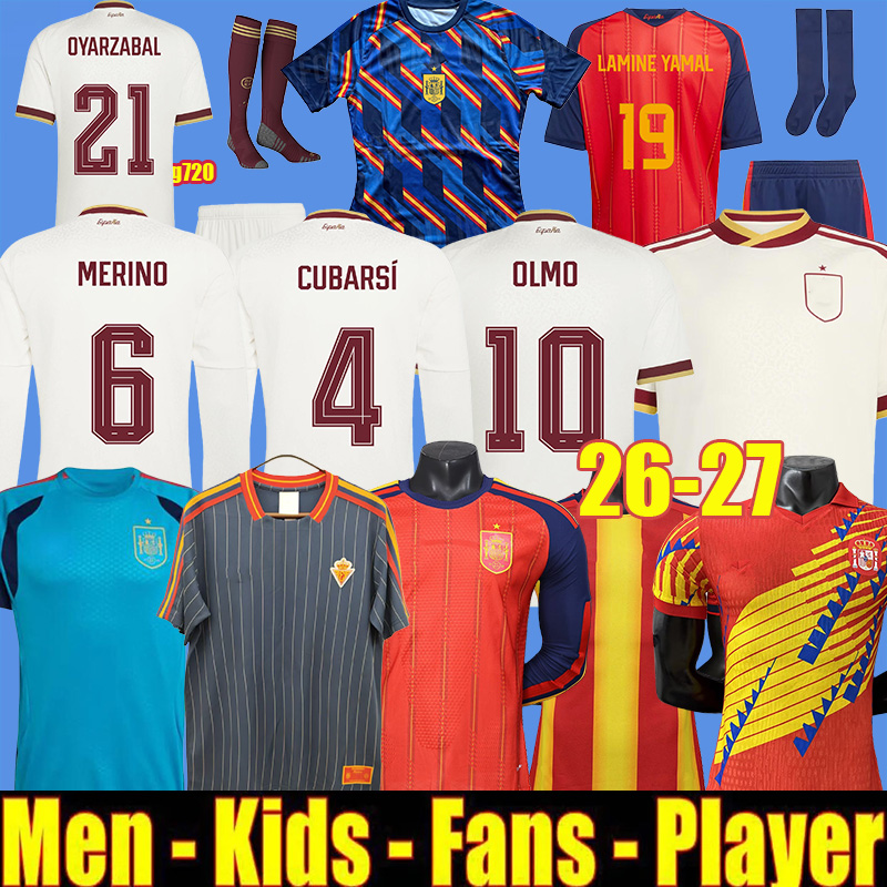 spain jersey 2026 spain world cup PEDRI Soccer Jersey National Team Football Shirt Men Kids Kit LAMINE YAMAL Camisetas Espana 4xl espanol footall jerseys 2026 2027