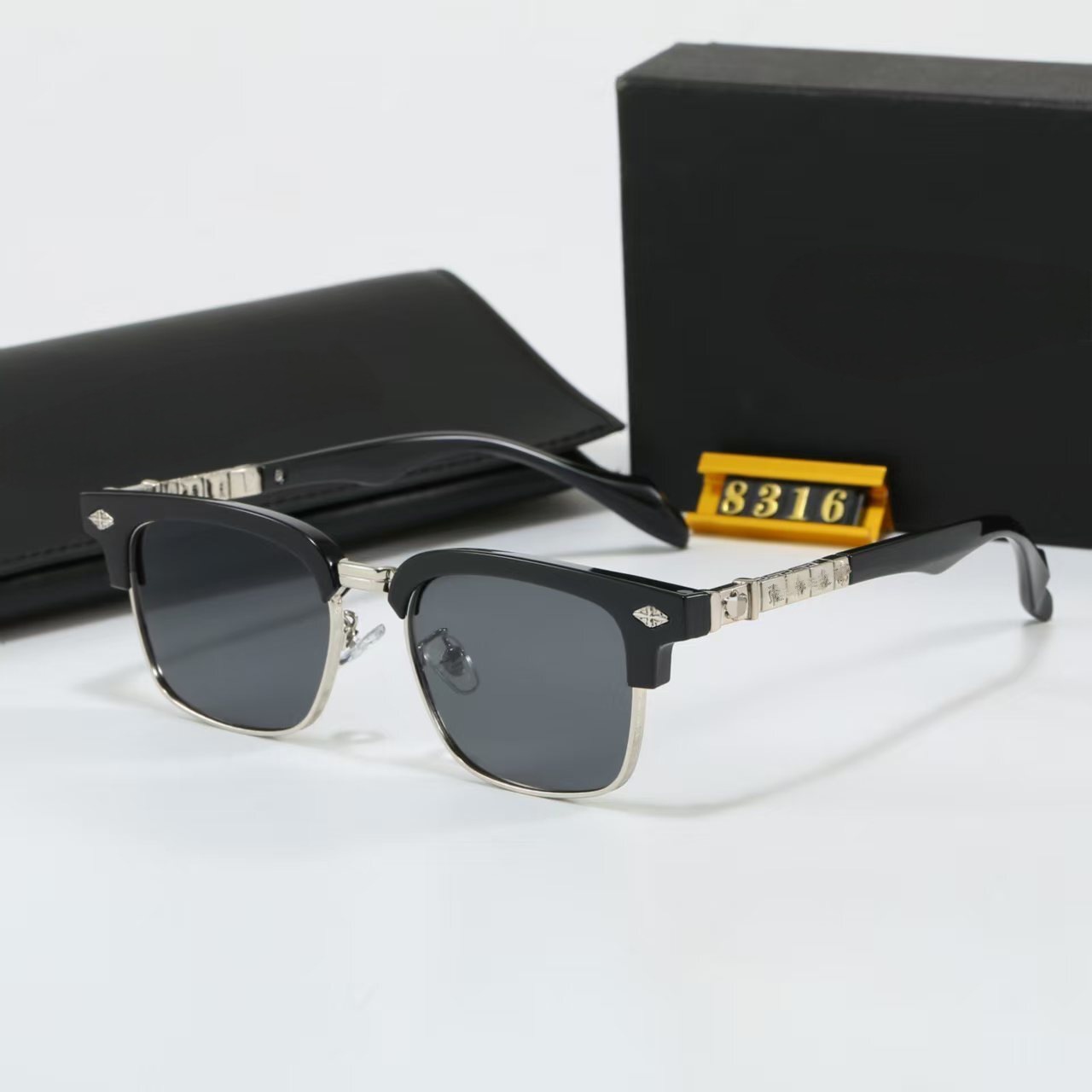 top sunglasses designer sunglasses for men and women vintage trend high-quality cross glasses plain glasses blue light blocking