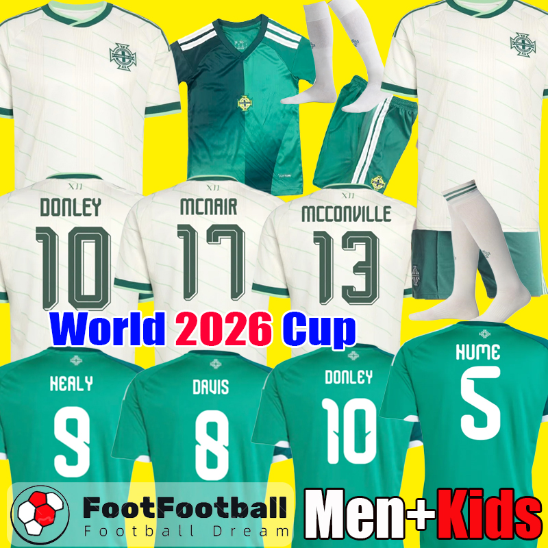 S-4XL 2026 Northern Ireland Soccer Jerseys 2025 2026 Football Shirt Camisetas de Futbol men Kids Kit uniforms set tops