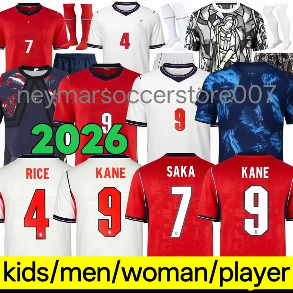 2026 27 World Cup englands Soccer Jerseys retro football tops football shirt BELLINGHAM kits BECKHAM KANE SAKA RICE FODEN Kids Kit maillot de football