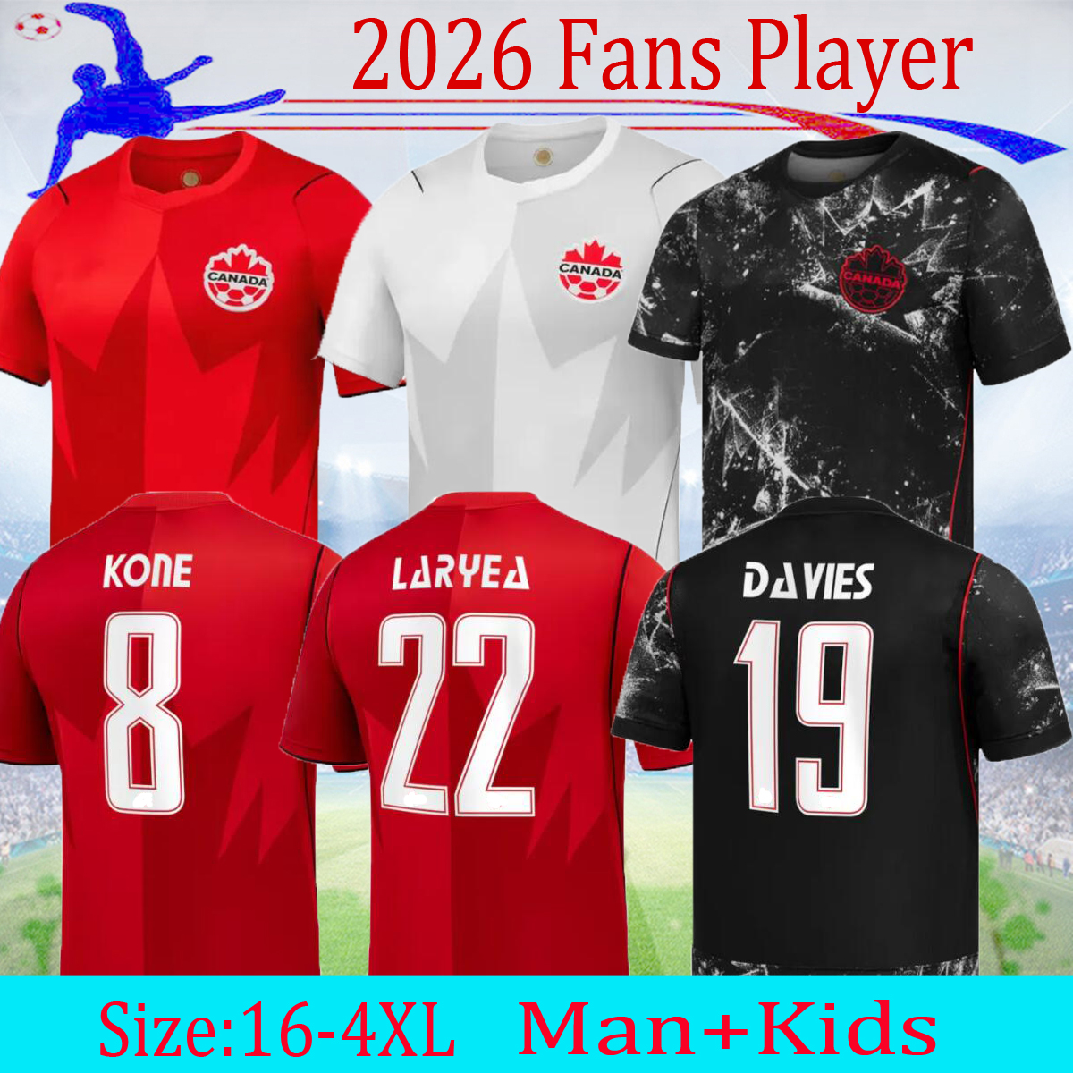 2026 World Cup Canada Soccer Jerseys national team 26 27 DAVIES J.DAVID LARIN UGBO CAVALLINI MILLAR EUSTAQUIO FRASER football shirt