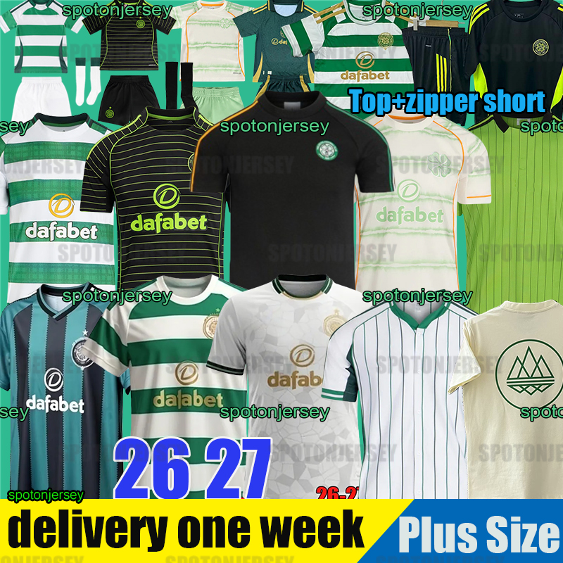 2025 2026 celticfc soccer jerseys celts home green away yellow football shirts men kids sets kit 25 26