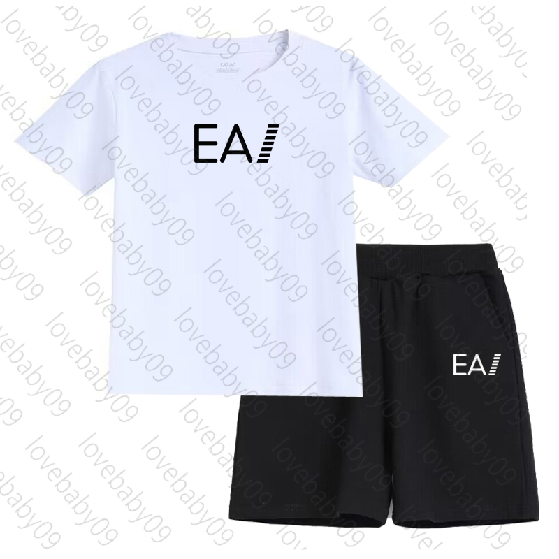 2piece Summer Tracksuits 100% Cotton T shirt Sports Letter Printed Children's Set For Boys And Girls Casual Short Sleeved Short