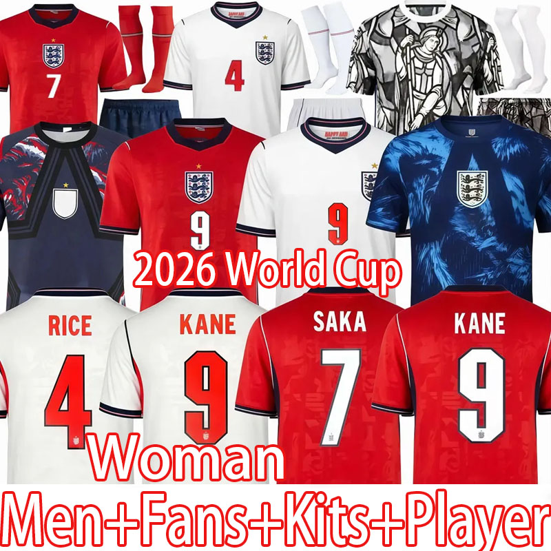 england jersey 26 27 World Cup 2026 Soccer Jerseys retro football tops shirt BELLINGHAM kits BECKHAM KANE SAKA RICE FODEN Women's vest top National Team Kids full Kit