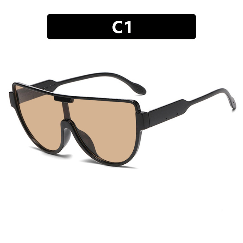 Designer Luxury Brand Outdoor Sports Sunglasses Fashion Large Frame Integrated Women's Pilot Sunglasses Street Style Sunglasses Fashion Street St
