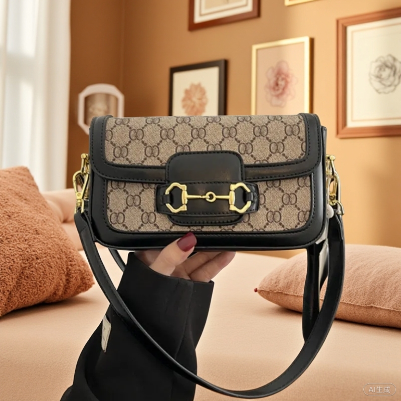 2026 New Light Luxury Niche Saddle Bag Wide Shoulder Strap Versatile Shoulder Crossbody Bag For Women Daily Commute