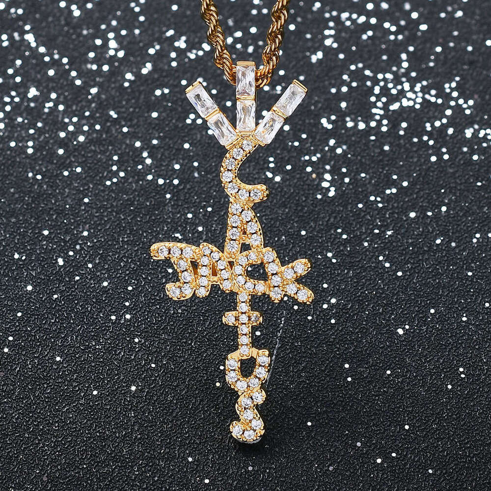 Bestseller in Europe and America: Travis Scott brand Cactus Jack cross pendant letter hip-hop accessory