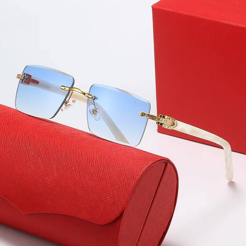 2026Rimless Rectangle Diamond Sunglasses Men 2026 New Fashion Slice Sun Glasses for Women Frameless Acetate Eyewear UV400