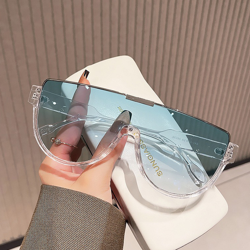 Designer Luxury Brand Outdoor Sports Sunglasses Fashion Large Frame Integrated Women's Pilot Sunglasses Street Style Sunglasses Fashion Street St
