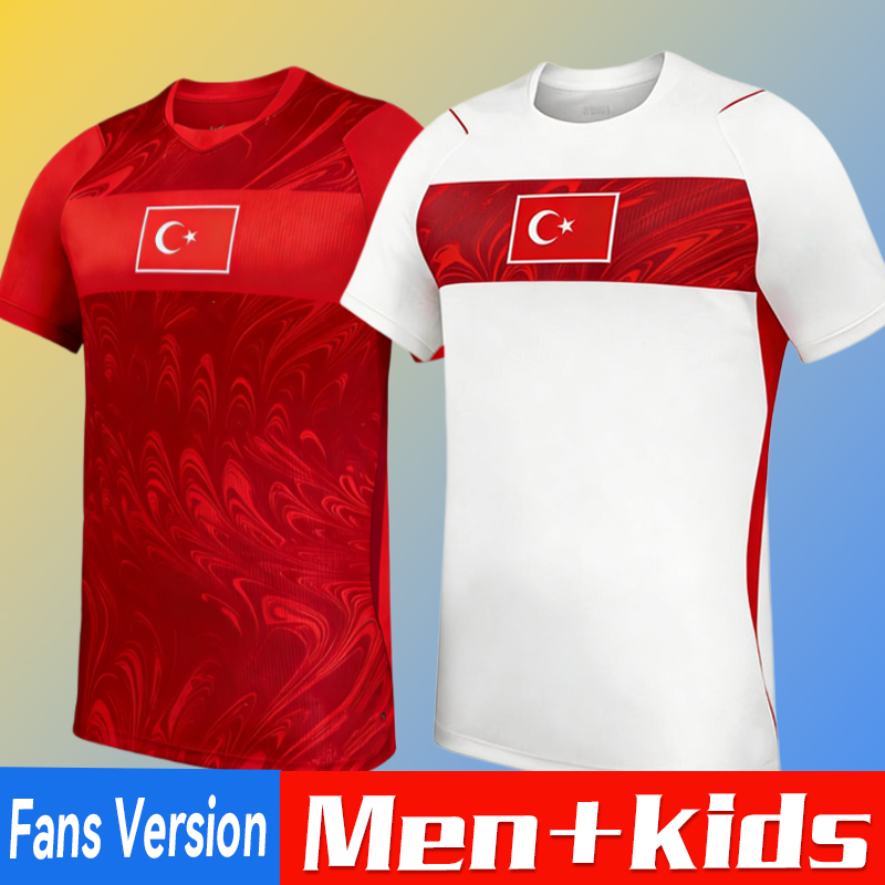 2026 World Cup Turkey Soccer Jersey DEMIRAL Kokcu 2025 Calhanoglu YILDIZ Turkiye national football team Football Shirts HAKAN Men Uniforms kids kits ARDA GULER