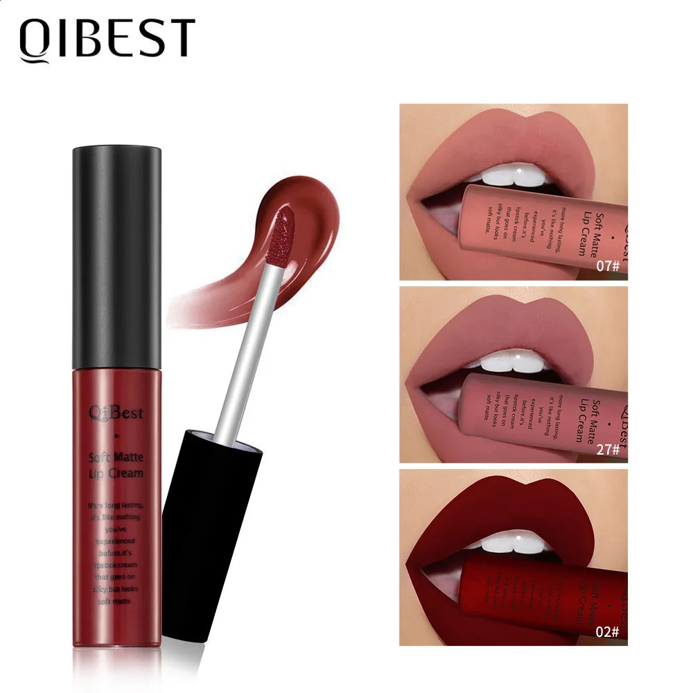 Matte Liquid Lipstick Waterproof Long Lasting Sexy Velvet Lip Gloss Nude Pigment Red Black Women Beauty Makeup Cosmetics 260321
