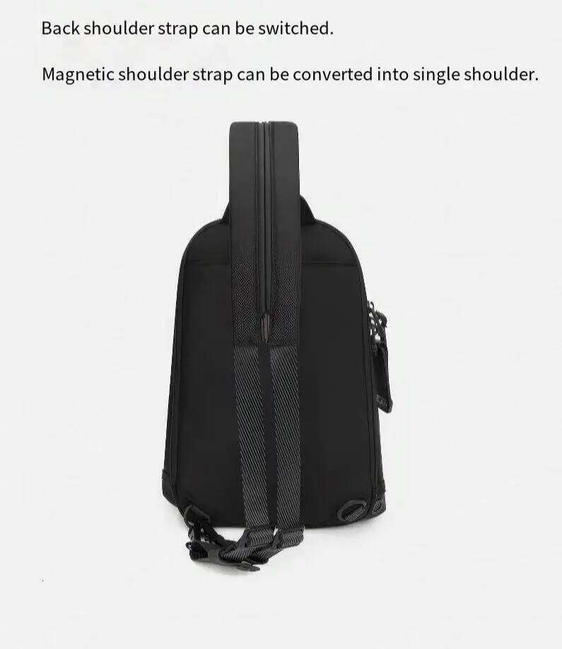 Men's - Nylon Casual Lightweight Backpack with Convertible Strap Design, Business Shoulder Bag 232743