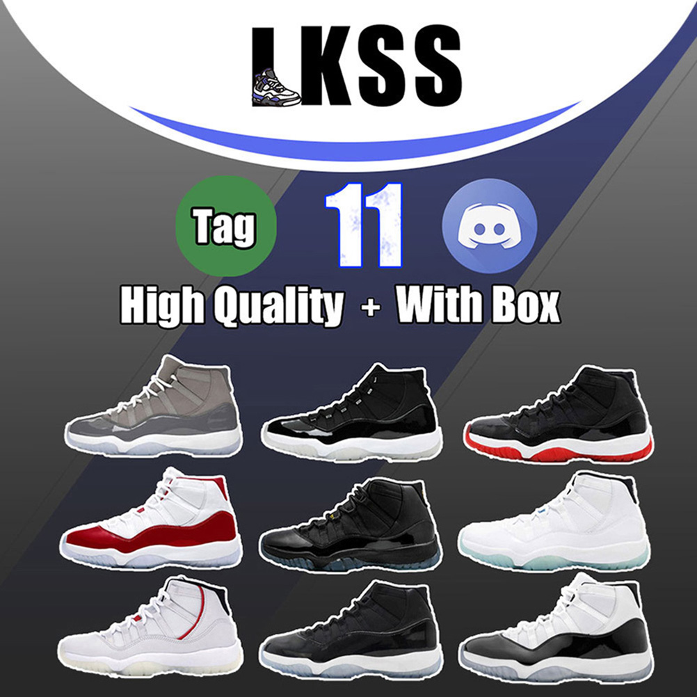 LKSS Jason High Quality 11 Basketball Shoes sneaker OG 11s Cherry Cool Grey Mens Womens Trainers Bred Gamma Blue Pure Violet Low 25th Anniversary Concord Space Jam 002