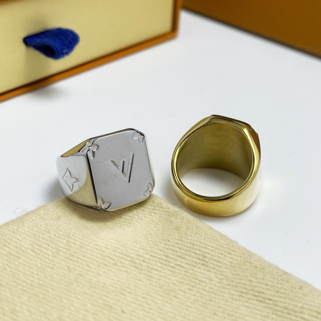 Women Designer Double Letter Ring Designers VL Rings Retro Luxury Jewelry Hip hop Style Stainless Steel Ring Wedding Party Gift For Men Woman Jewelry