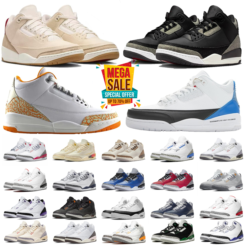 3s Basketball Shoes Men Women Black Cat Pine Green Cardinal Red Racer Blue Dark Iris Muslin Cool Grey Fragment Mens Outdoor Trainers Sneakers 36-47
