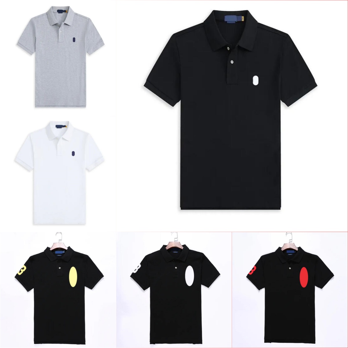 Ralphitys Polo shirts Designer Polo Shirts Men's luxury Vintage Graphic Haruku Streetwear Couples Oversized Shirt Gothic Clothes Clothing ralf high quality polo T