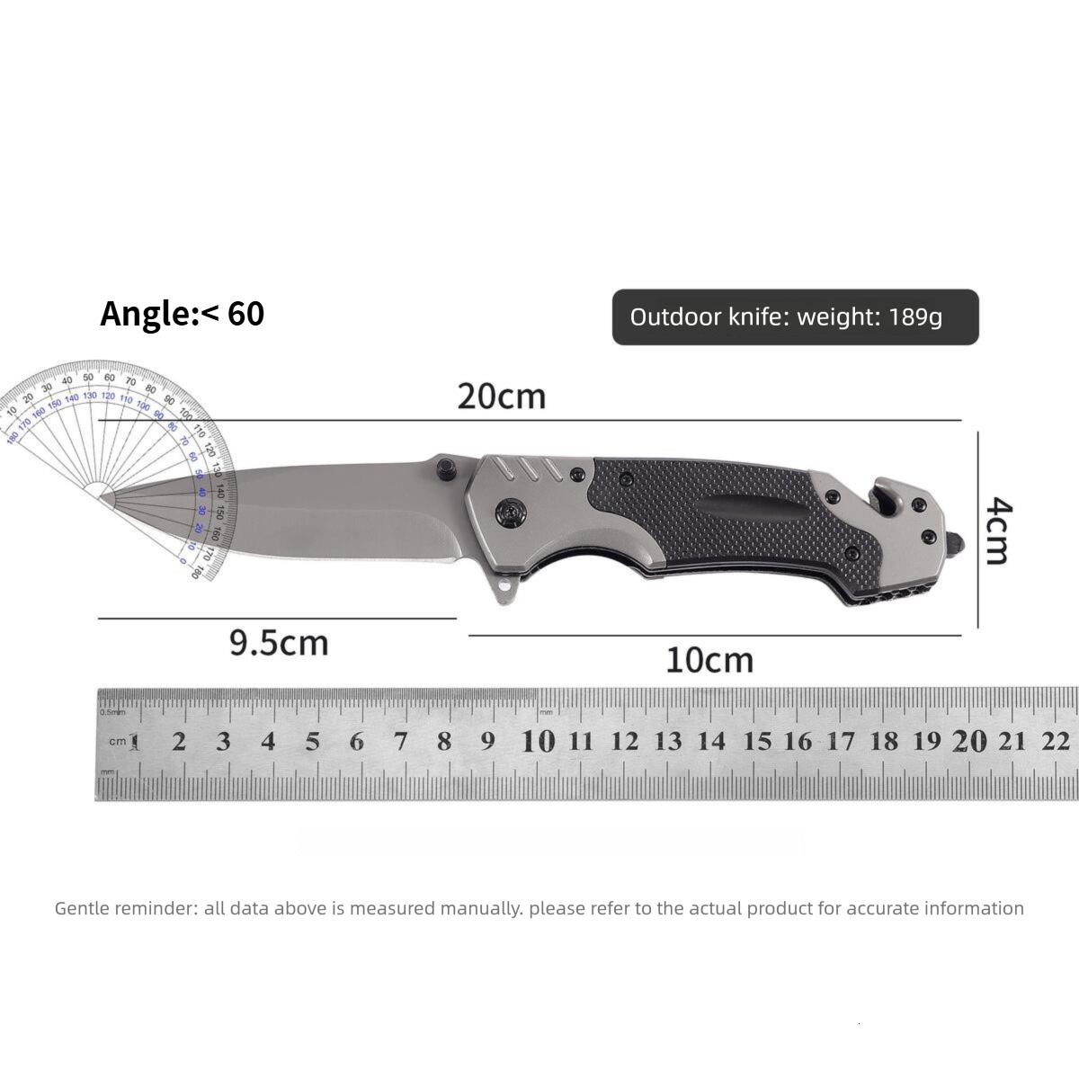 FOX-500- Multi-functional tactical folding knife, nylon fiber knife case, N690 steel wilderness survival hunting knife