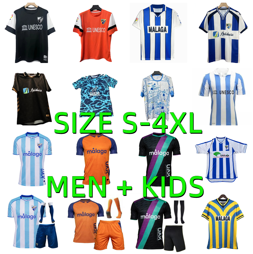 25 26 Malaga CF Soccer Jerseys 1997 1998 2001 2002 2013 Retro ISCO ANTONITO D.LARRUBIA CHUPE DANI LORENZO NINO DIONI Camisetas de Futbol Football Shirts Men kids kits