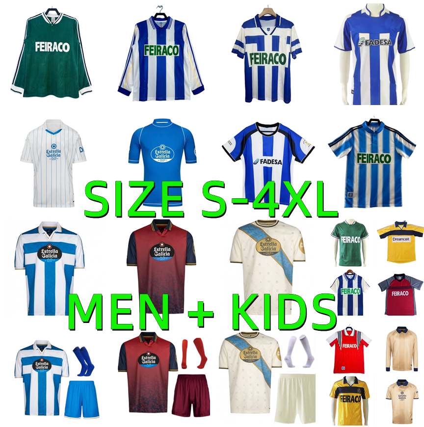 1994 1997 1998 1999 2000 2025 2026 Deportivo de La CoruNa retro soccer jerseyS 97 98 99 00 01 DJALMINHA D.TRISTAN MAKAAY bebeto YEREMAY MELLA EDDAHCHOURI football shirt