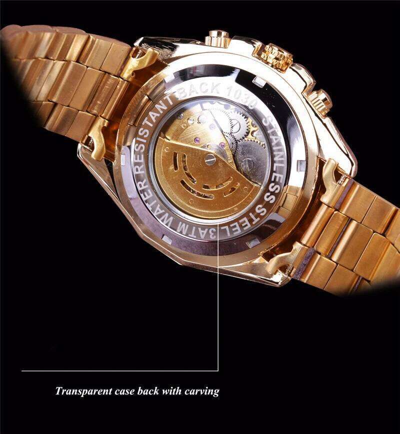 European and American Style High-Value Lightweight Luxury Fashion Hollow Automatic Mechanical Watch Men - Suitable as a Gift for Him, No Batteries Nee