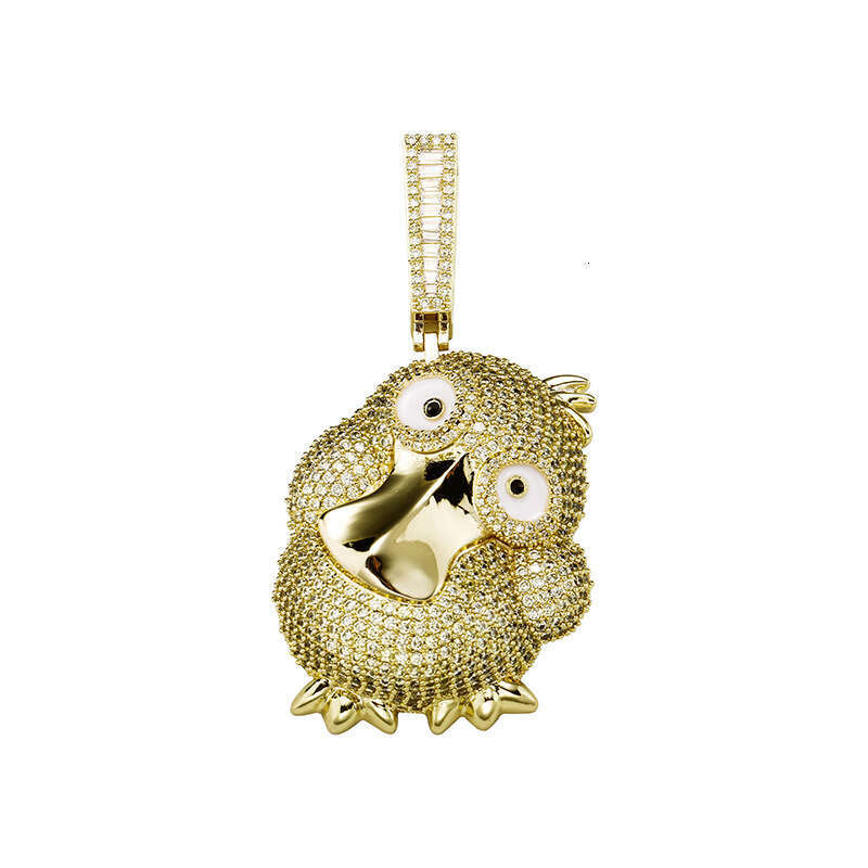 New popular animal-themed Koda Duck pendant with micro-inlaid Moissanite Hip Hop necklace accessory for Jewelry sales - view 6