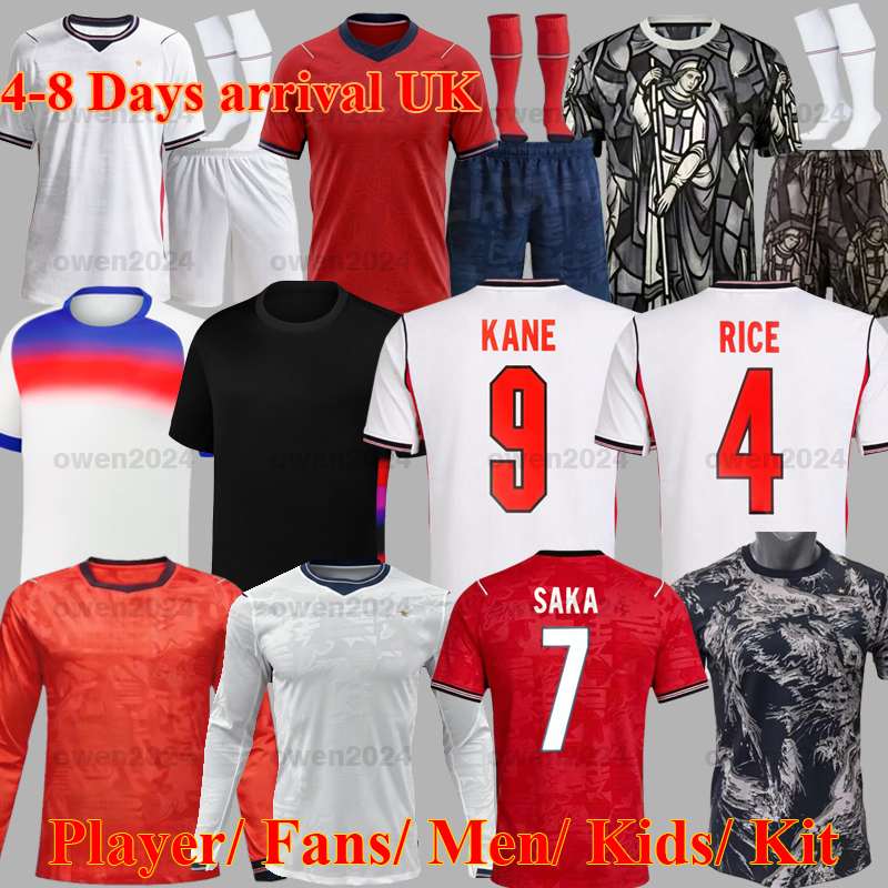 2026 England football shirt 26 KANE BELLINGHAM Soccer Jersey RASHFORD RICE FODEN GORDON PALMER PICKFORD Saka 2025 Uniforms RUSSO BRONZE Palace Women Men Kids Kit