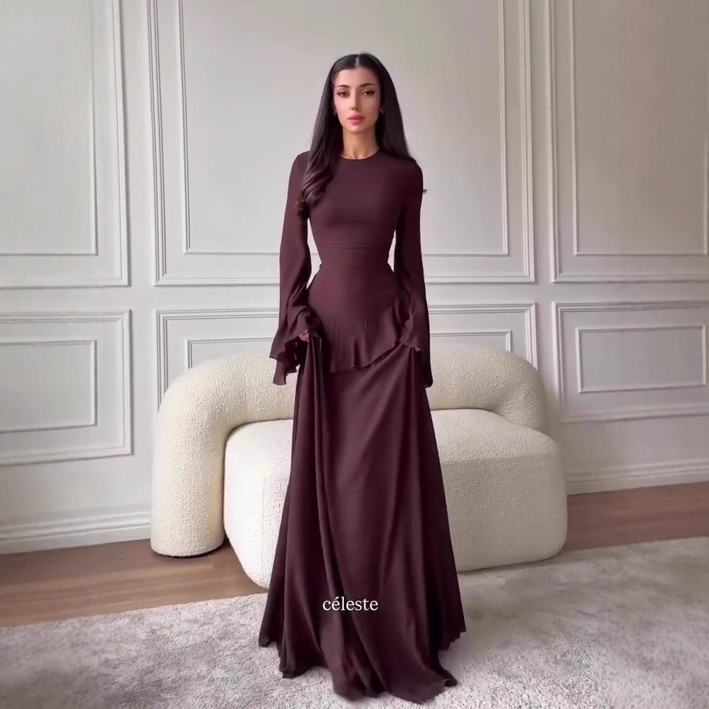 European And American Autumn Designer Dress Slim-fit Fashionable Elegant Long-sleeve Long Dress With Waist-cinching Design For Women