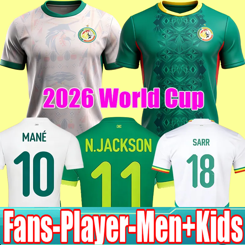 S-4XL 2026 Senegal soccer jerseys 2025 MANE N.JACKSON Senegal football shirts kids kit KOULIBALY P.M. SARR NDIAYE NIAKHATE jersey national team GUEYE