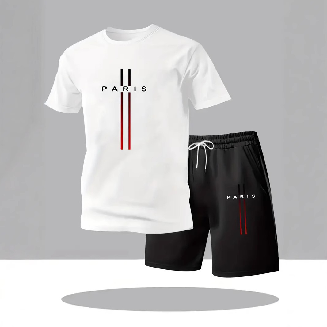 Summer Men's Quick-dry Mesh Thin Sports Short-sleeve Shorts Two-piece Set Designer Designer Hoodie T-shirt Running Fitness Polo And Training Loos