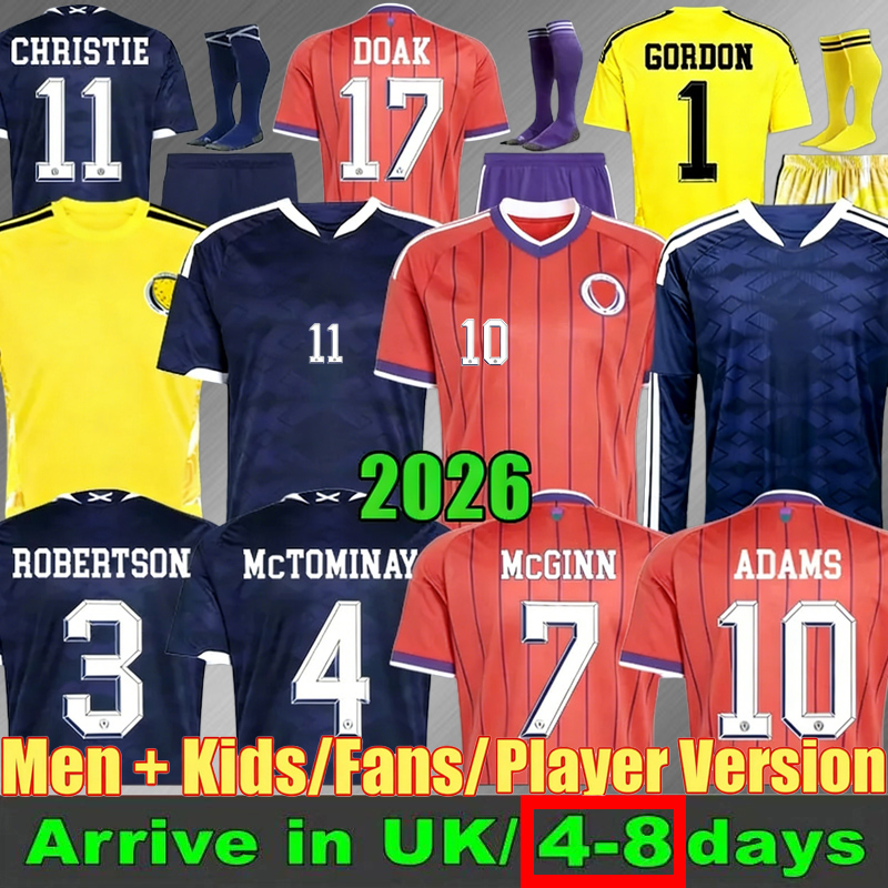 26 27 scotland football shirt Soccer Jerseys 2026 2027 ROBERTSON McTominay McGREGOR SHANKLAND MCGREGOR Homemaillot de Foot men kids kits unifrom pink WOMEN 150TH