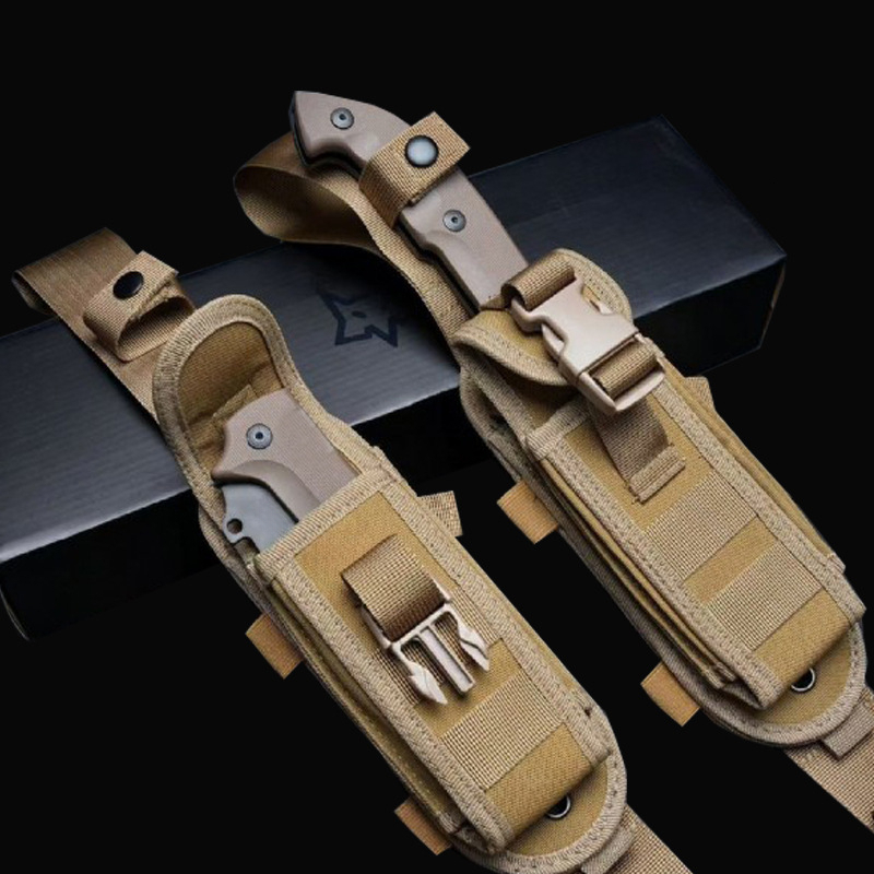 FOX-500- Multi-functional tactical folding knife, nylon fiber knife case, N690 steel wilderness survival hunting knife
