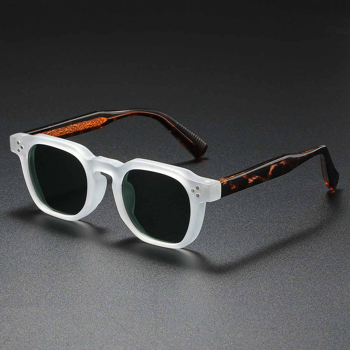 Designer Luxury Brand 2026 New Cross-border Square Frame Polarized Sunglasses Fashion Men's And Women's Rivet Sunglasses Outdoor Sports Sung - view 6