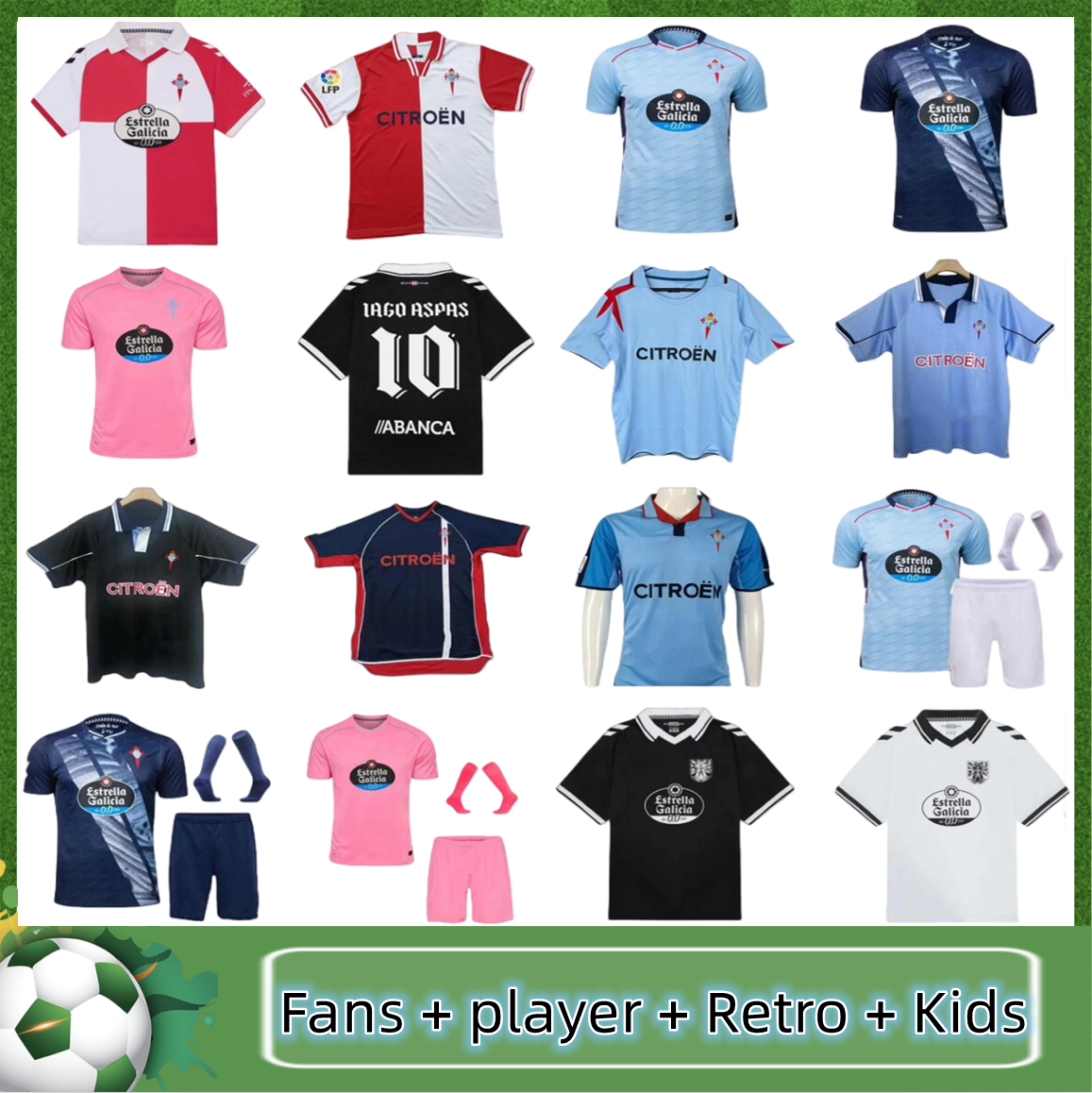 2025 2026 Celta Soccer Jerseys de Vigo IAGO ASPAS FRAN BELTRAN 97 98 99 00 02 03 04 05 06 07 MINGUEZA WILLIOT B.IGLESIAS MORIBA P.DURAN ALFON 25 26 football men kids shirt