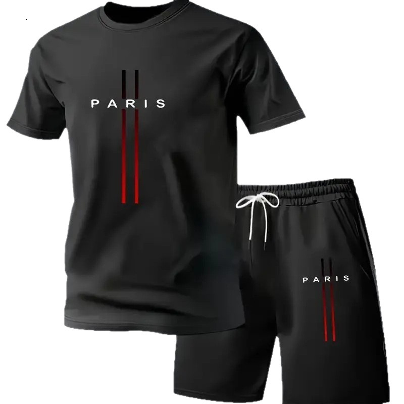 Summer Men's Quick-dry Mesh Thin Sports Short-sleeve Shorts Two-piece Set Designer Designer Hoodie T-shirt Running Fitness Polo And Training Loos