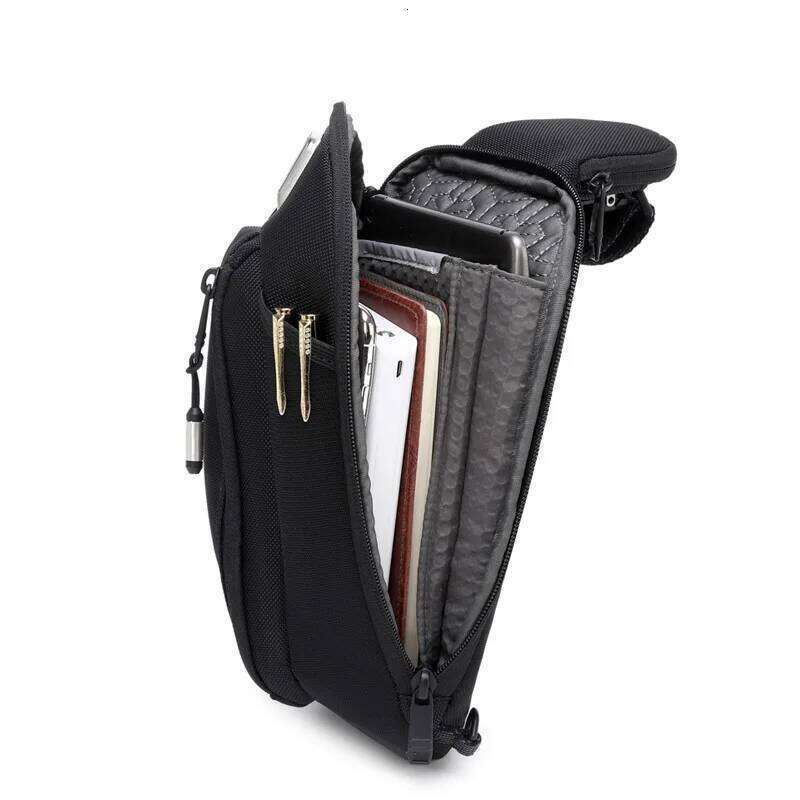 Ballistic Nylon Chest Pack for Men, Sports Casual Sling Crossbody Bag Shoulder Daypack 373050