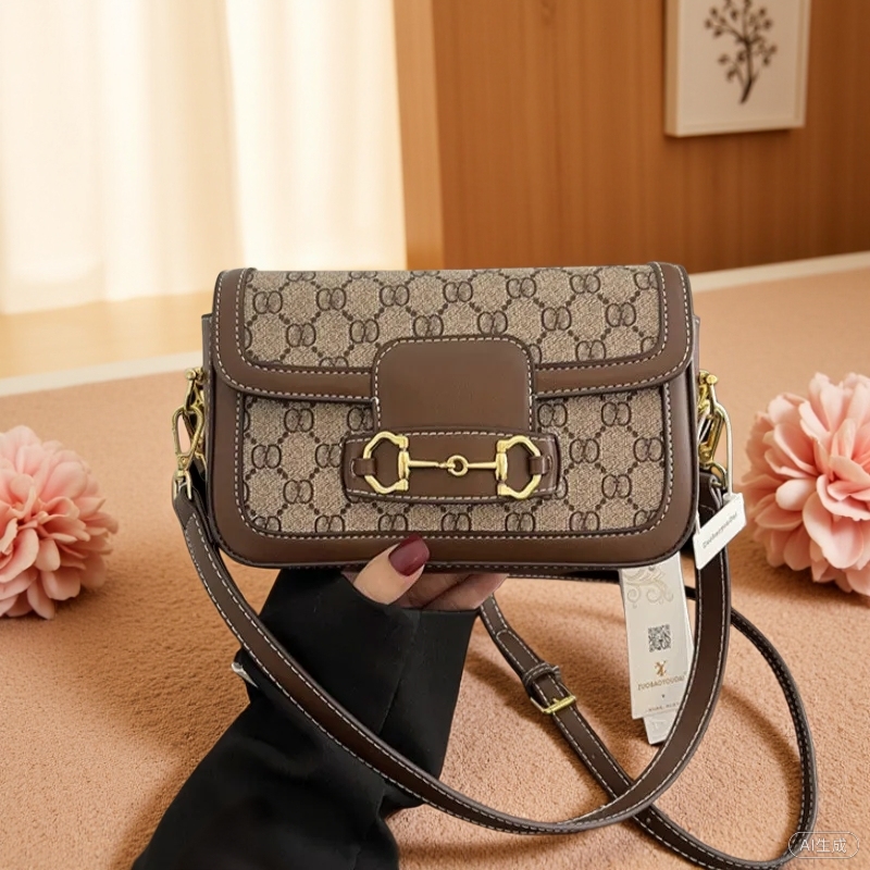 2026 New Light Luxury Niche Saddle Bag Wide Shoulder Strap Versatile Shoulder Crossbody Bag For Women Daily Commute