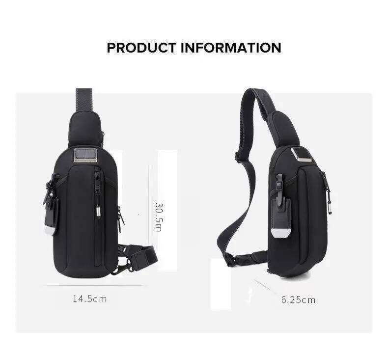 Ballistic Nylon Chest Pack for Men, Sports Casual Sling Crossbody Bag Shoulder Daypack 373050