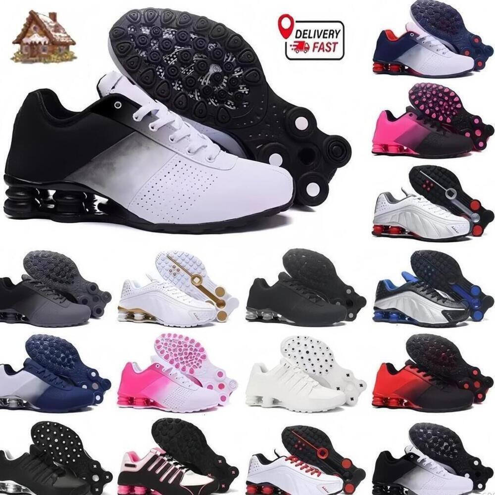 Designer Shox Trendy Spring Column Sneakers Multi-Color Gradient Upper Lightweight Athletic Shoes Non-Slip Trainers For Running Walking and Streetwear