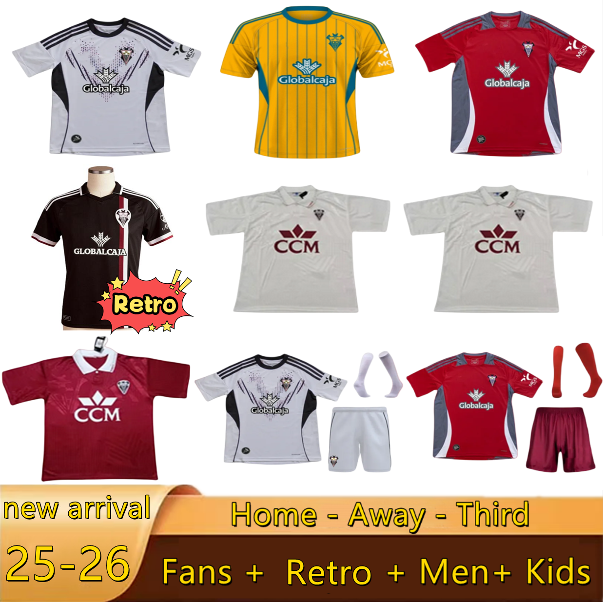 25 26 Albacete Balompie home retro soccer jerseys 94 95 Boyomo Fuster Flavien Fran alvarez vintage hirts red quality Dubasin Riki camiseta football shirts kids kit