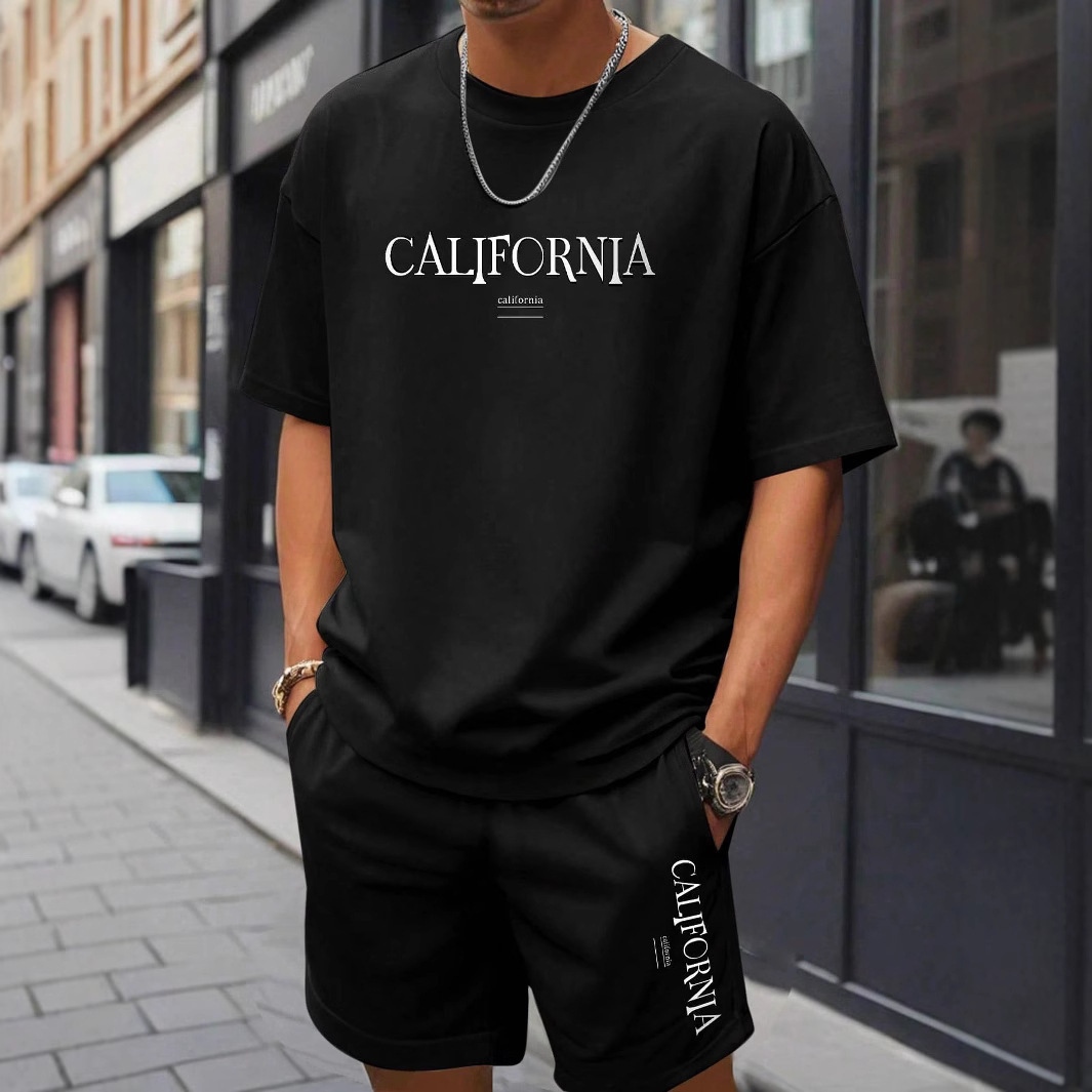 New Men's Designer Hoodie Trendy Summer Casual Designer T-shirt Sports Shorts And Polo Short-sleeve T-shirt Set In European Sizes For Independent Stores