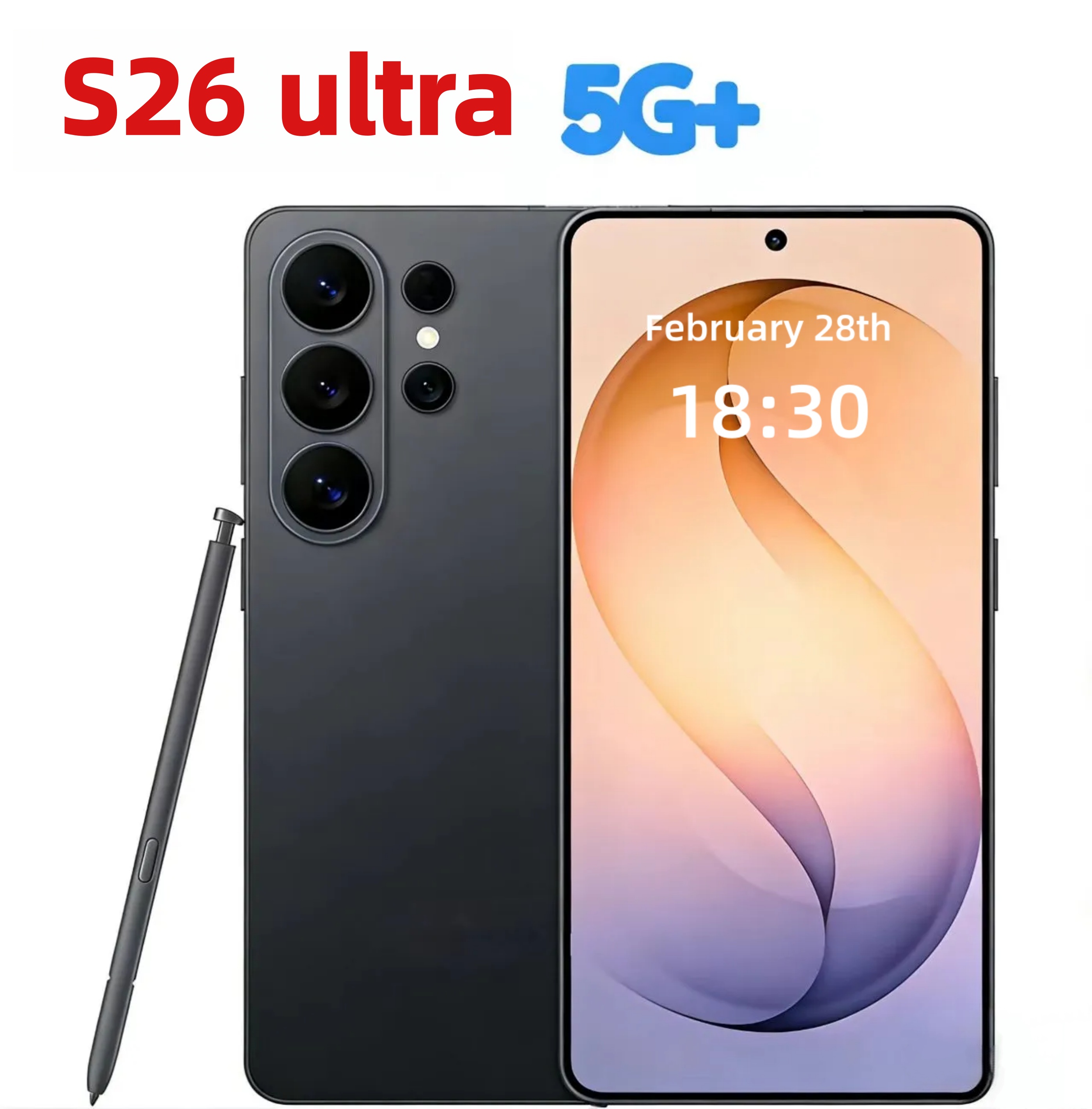 S26 flagship smartphone 5G 16GB+1TB high-definition display screen GPS facial and fingerprint recognition dual card Android system