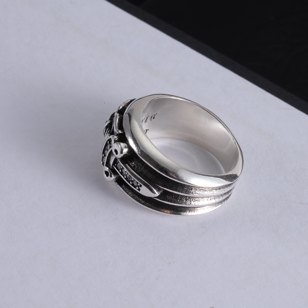 Designer retro silver ring Never fade silver rings BIG Wide US size 6-10 for men and women TOP quality couple rings with box 999