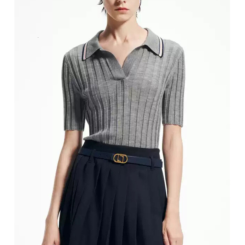 Designer Hoodie Order 2026 Summer New Nautical College Style Polo Short Designer T-shirt Sleeve Knit Shirt For Women Polo High-end Light Luxury Top