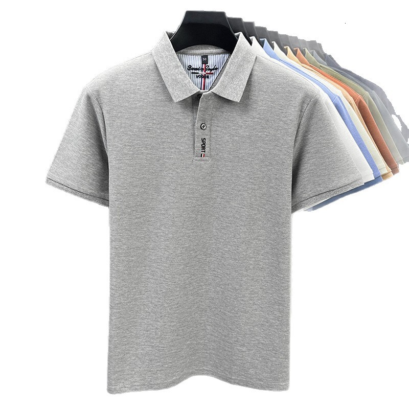 100% Cotton Men's T-shirt Summer New High-end Embroidered Polo Turn-down Collar Designer T-shirt Fashion Thin Designer Hoodie Short Sleeve Men 