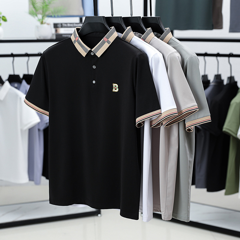 Designer T-shirt Designer Hoodie Ready-to-ship Mulberry Silk Casual Solid Color Men's Short-sleeve T-shirt Summer Short-sleeve Men's T-shirt