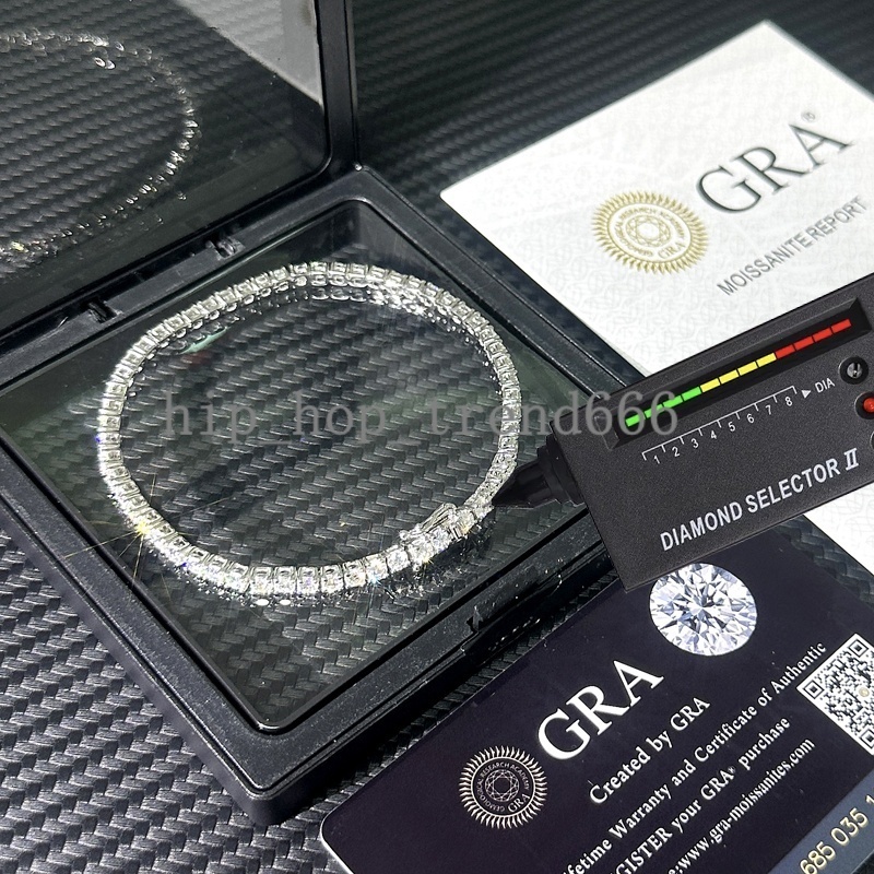 Ready to Ship 2mm 3mm 4mm 5mm 65mm GRA Certified VVS Moissanite Women Tennis Bracelet 925 Sterling Silver
