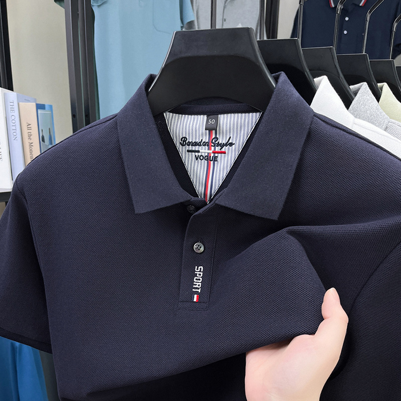 100% Cotton Men's T-shirt Summer New High-end Embroidered Polo Turn-down Collar Designer T-shirt Fashion Thin Designer Hoodie Short Sleeve Men 