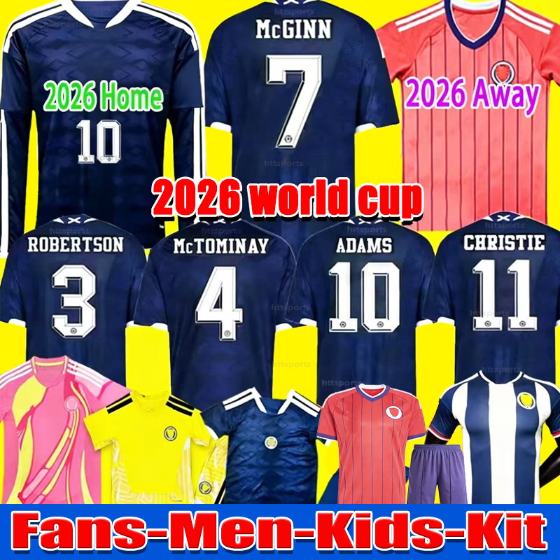 2026 Scotland Soccer Jerseys 2025 2026 ROBERTSON McTominay McGREGOR SHANKLAND MCGREGOR Football Shirt Home Away thrid maillot de Foot men kids kits unifrom